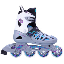 美洲狮（COUGAR） 滑冰鞋可调成人轮滑鞋 欧盟品质 男女款溜冰鞋 成人款 308N 银紫(鞋+护具) M(37-40码)