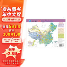 2023新版中国地图和世界地图（二合一）桌面版 约43*28.5cm 三维地形 初高中小学生用地理教学速记防水可标记