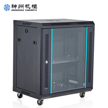 神州网络机柜 6u9u12u壁挂式墙柜交换机机柜弱电监控小型机柜升级加厚四门 W6412 12U四门升级款 黑色