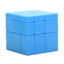 镜面魔方奇艺镜面实色圣手二阶镜面三阶镜面碳纤维镜面魔方专卖 圣手三阶实色蓝