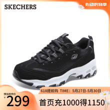 斯凯奇（Skechers）休闲鞋子女秋季熊猫鞋运动厚底增高复古学生明星同款11930 黑色/BLK 37