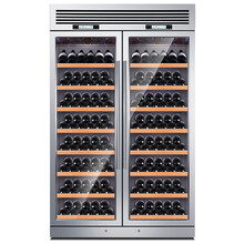 富客（FUKE） FK-320WB变频智能风冷恒温红酒柜克虏伯不锈钢葡萄酒柜冰吧需订制 拉丝银满配