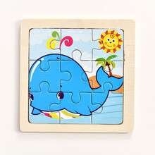拼图 儿童木质玩具幼儿园宝宝玩具2-3-4-5-6-7周岁男女孩积木 鲸鱼