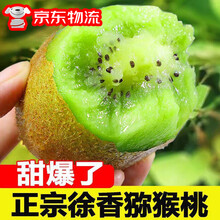 鲜友季陕西周至徐香猕猴桃绿心弥猴桃奇异果新鲜水果礼盒【JD物流发货】 净重2.5斤特大果(单果110g+)
