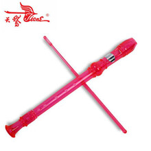 天鹅（SWAN） 6孔8孔儿童学生初学自学入门竖笛六孔八孔树脂笛子八孔六孔竖笛子 粉色6孔竖笛