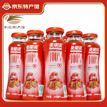 美果来【枣庄馆】山东枣庄特产 美果来 100%酸甜石榴汁礼盒装节日礼品 酸甜240ml*10瓶普通装（红）