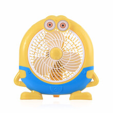悦静风扇卡通小电风扇迷你学生宿舍床上台式办公室家用插电可爱小风扇 大眼人 自带线1.5米