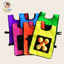 儿童粘球衣幼儿园背心粘粘球亲子互动户外玩投掷粘靶感统训练器材 升级款（玫红色）5个球