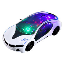 宝宝电动小汽车跑车模型儿童发光音乐万向车男孩玩具车3-7岁 万向宝马（白色）+3节5号