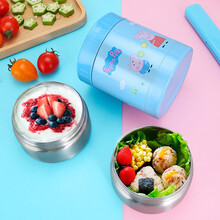 日本泰福高（TAFUCO） 日本泰福高小猪佩奇316不锈钢儿童多层保温饭盒闷烧杯便携多层餐盒汤 T4021-蓝色-350ml-两层