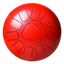 乐府诗（YUEFUSHI） 空灵鼓乐器玄空鼓钢舌忘忧鼓成人儿童初学者悬空鼓色空灵鼓手碟鼓11音无玄鼓 红色 10寸