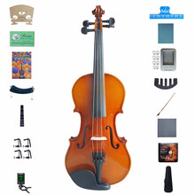 思雅晨（Saysn） 小提琴初学入门儿童成年人练习演奏琴实木单板提琴乐器亮光/哑光小提琴 V-006普及亮光练习琴 4/4