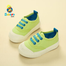 芭芭鸭童鞋儿童帆布鞋男童新款懒人童鞋布鞋女童小白鞋潮宝宝 绿色 37