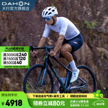 大行（DAHON）赛鹰700C公路自行车20速铝合金碟刹公路车内走线男女破风运动公路 幻影灰黑 M【适宜173cm-180cm】