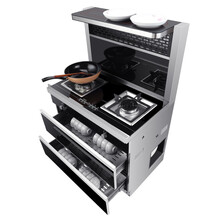 伟佳好太太 集成灶侧吸式油烟机燃气灶具套装 红外线气灶 集成烟机灶具自动清洗 头部温菜置物双涡轮吸力 集成灶750MM单电机 气电两用天然气