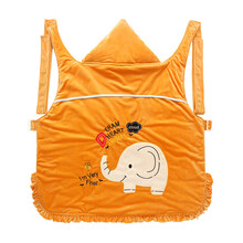 水晶绒娃娃传统加棉背巾新生儿云南四川贵州重庆老式背带重庆农村背布 黄色