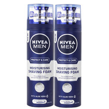 妮维雅NIVEA德国原装进口妮维雅男士刮胡泡 泡沫剃须 柔软胡须温和护肤清爽舒缓 2瓶X200ml