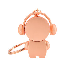 zjrdiy 个性可爱 金属 卡通u盘16g32g64g128g 创意公仔礼品u盘刻字定制学生优盘 usb2.0 玫瑰金+礼盒包装 32GB