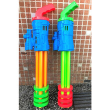 2021新款夏天泼水节漂流水枪针筒抽拉式喷滋呲水枪儿童节玩具吸水枪打水仗 加特林55cm 标准配置