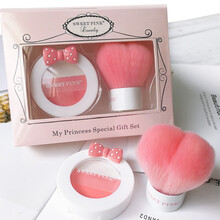 粉色安琪腮红高光一体盘裸妆自然修容橘色晒红胭脂学生平价女 蜜桔粉（哑光）