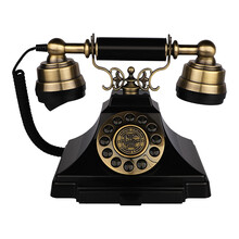 金顺迪 JSD088 欧式仿古电话机家用固定电话座机老式按键复古办公电话机美式创意古董电话 1988按键版(青古铜)接电话线