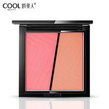 俏美人（CoolBetty）双色腮红保湿提亮肤色裸妆自然胭脂粉晒红防水 #4小麦色+莓红色