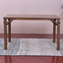 寻古红木家具非洲鸡翅木（学名：非洲崖豆木）中式实木餐桌椅组合长方形桌仿古明式餐桌七件套饭桌歺桌歺椅 单桌 长127*宽79*高76cm