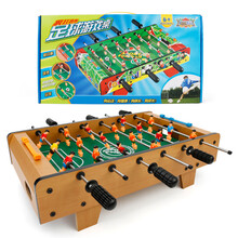 益智儿童玩具 男孩3-6周岁木质桌上足球机桌面桌式足球双人玩具礼物 低脚大号 6杆足球台-配2球送2球
