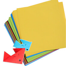 艺趣幼儿园手工材料彩色皱纹纸折纸揉纸搓纸压花纸剪纸环境布置装饰区角环创材料 15*15cm普通折纸10色100张
