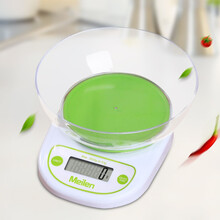 Meilen美乐电子秤厨房秤迷你电子称食品秤烘培秤称重电子秤 厨房 5kg精准1g 黄色