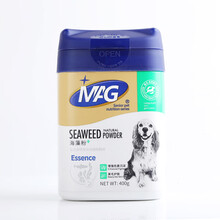 英国MAG天然海藻粉400g 宠物增色黑鼻头营养品泰迪金毛狗狗爆毛美毛粉 蓝罐装升级版 3罐 1200g