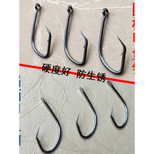 甲鱼钩王八钩专用串鳖钩黑鱼钩歪头钩鲶鱼钩昂刺鱼黄鳝钩歪嘴双针 (新款圈柄)小号50枚 其他