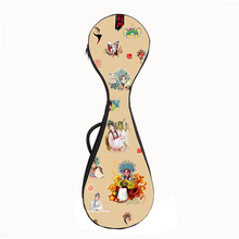 加棉琵琶包大号成人乐器琵琶袋小号儿童双肩乐器琵琶琴套图案设计厚包 成人女脸谱