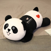 趴趴熊猫毛绒玩具可爱布娃娃大熊猫抱抱熊抱枕女生睡觉夹腿长条抱枕大号床上陪睡女孩熊猫玩偶送女友生日礼物 爱的就是你趴熊猫 长约1米【防水彩袋发货+小熊猫挂件】