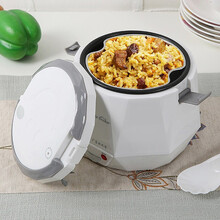 欧之宝（oushiba）车载电饭煲24V货车12V小轿车家用车用电饭煲小型迷你电饭锅1.6L1.3 C6白色款1.6L 家用220V