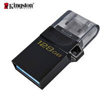 金士顿（Kingston）128GB OTG USB3.2 Gen1 手机U盘 DTDUO3G2 黑色 双接口设计 快速传输