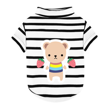 InnoPet小狗狗衣服夏季薄款泰迪猫咪博美比熊小型犬幼犬宠物无袖背心 「夏」条纹草莓熊 5号XL(建议10-14斤背长39胸围50)