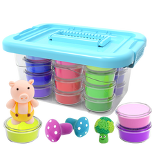 超轻粘土橡皮泥彩泥纸黏土太空泥雪花泥套装儿童太空玩具沙 36色收纳盒【模具款】