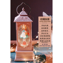迪士尼商场同款 情人节音乐盒水晶球女生生日礼物儿童女孩跳舞芭蕾八音盒旋转木马 红帽女孩 升级内景旋转