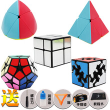 异形魔方套装全套 金字塔镜面粽子斜转枫叶风火轮齿轮SQ1五魔方儿童学生益智玩具 二阶异形五件套