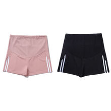 素衣卿月孕妇短裤夏季薄款孕妇裤子外穿时尚宽松休闲运动裤阔腿裤潮妈夏装 【短裤两条实惠装】黑色+粉色 L码