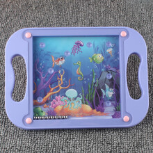 平衡滚珠 儿童掌上平衡滚珠走珠迷宫专注力训练 幼儿园礼品4至6周岁益智玩具 米白色 紫色海底平衡滚珠