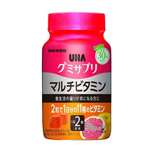 【日本直邮】味觉糖  UHA果汁味觉软糖纯正果汁软糖 儿童进口零食QQ糖补充维生素 1天2粒 复合维生素 柚子味瓶装 60粒 30日份