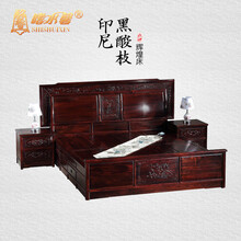 【三年质保】嗜水馨红木家具印尼黑酸枝（学名：阔叶黄檀）辉煌大床 实木双人床 中式卧室家具婚床实木大床 1.8米辉煌高箱床+2床头柜