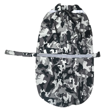 OLOEY狗狗雨衣大型犬中型犬柯基拉布拉多金毛宠物大狗衣服四脚防水雨披 浅灰色 L