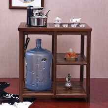 寻古 红木家具非洲鸡翅木（学名：非洲崖豆木）电热炉边桌茶几实木茶桌仿古茶水柜小烧水茶台泡茶几茶水车 带电热炉茶几 长68*宽50*高70cm