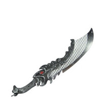 儿童玩具刀剑塑料斧头表演天王宝剑男孩仿真刀剑玩具儿童节礼物 古银色屠龙刀