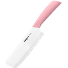 拜格BAYCO 粉色小麦秸秆柄不锈钢小菜刀BD3693