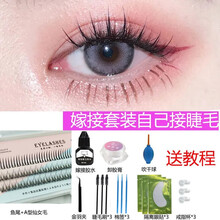 乐哉美妆 夹心睫毛混合装自然单簇假睫毛A型仙女毛嫁接睫毛朵毛 鱼尾+A型仙女混装 朵毛一盒+嫁接套装