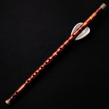 董雪华亲制一节专业演奏笛子老料苦竹笛 高档横笛竹笛古风乐器 小降B调一节